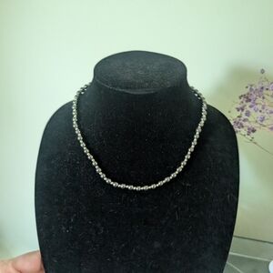 Silvertone Beaded Necklace